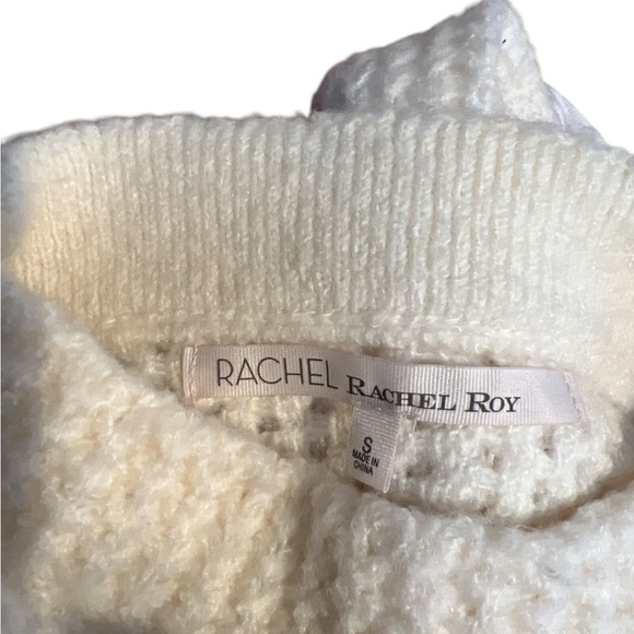 Rachel Roy High Low Cream Knit Sweater, Sz Small . - Picture 7 of 8
